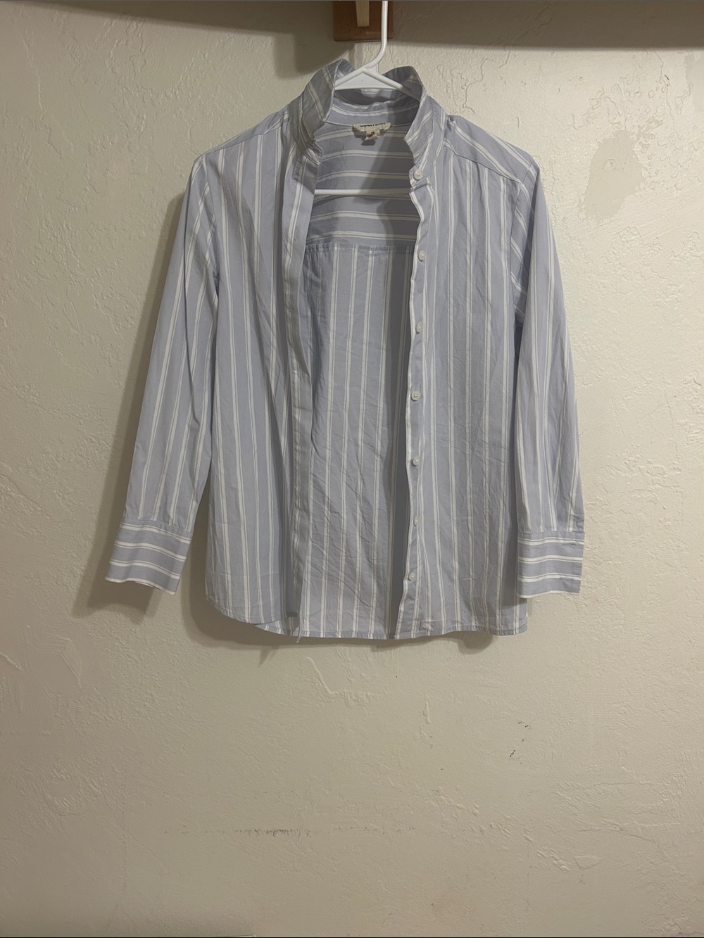 Light Blue Striped women’s Button-Down Shirt
